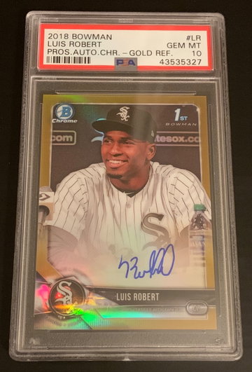 Luis Robert 2018 Bowman prospect Auto GOLD /50