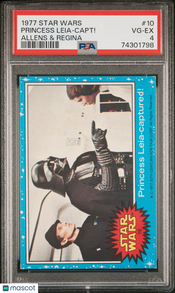 1977 Star Wars Allens & Regina Princess Leia-Capt! #10 PSA 4