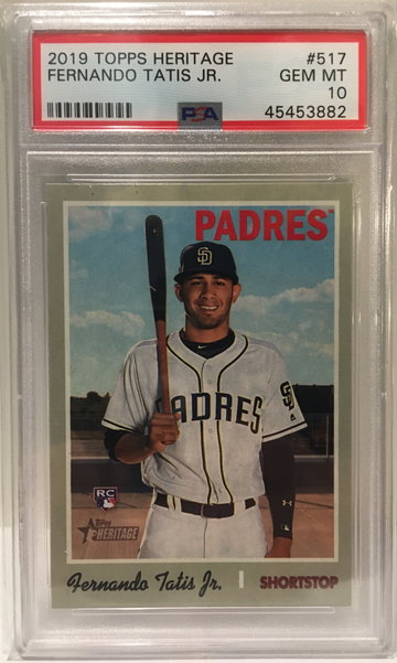 2019 Topps Heritage Fernando Tatis Jr Rookie RC #517 PSA 10 Padres