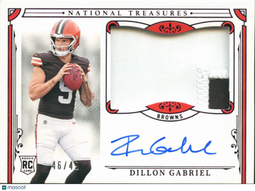2026 Panini National Treasures Dillon Gabriel #169 /49 Patch RC Authentic Memorabilia