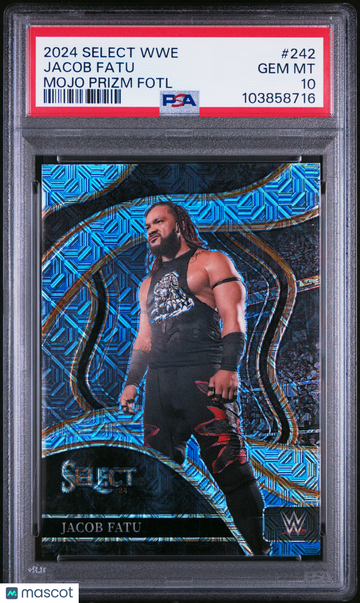 2024 Panini Select WWE Jacob Fatu #242 Mojo Prizm Fotl PSA 10