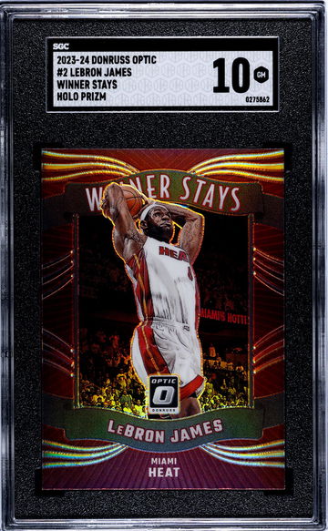 2023-24 Donruss Optic #2 Lebron James Winner Stays Holo Prizm SGC 10