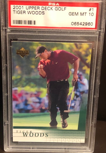 Tiger Woods 2001 Upper Deck Golf Rookie