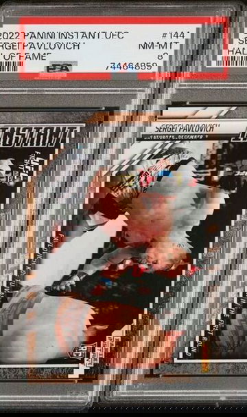 2022 Panini Instant UFC #144 SERGEI PAVLOVICH Hall of Fame /50 RC Rookie PSA 8