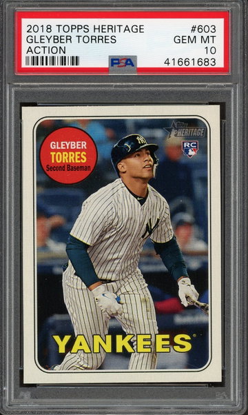 2018 Topps Heritage Gleyber Torres Action