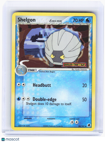Dragon Frontiers Shelgon (Delta Species) Reverse Holo Uncommon (Lightly Played) #38/101