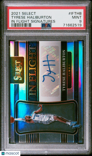 2021 Panini Select In Flight Signatures Tyrese Haliburton #IFTHB PSA 9