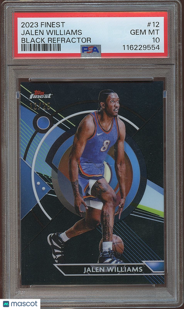 2023-24 Topps Finest Jalen Williams #12 Black Refractor Parallel/Variety Base Set PSA 10