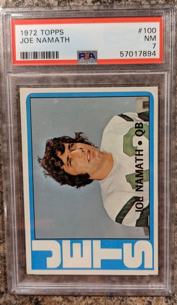 1972 Topps Joe Namath PSA 7 Centered