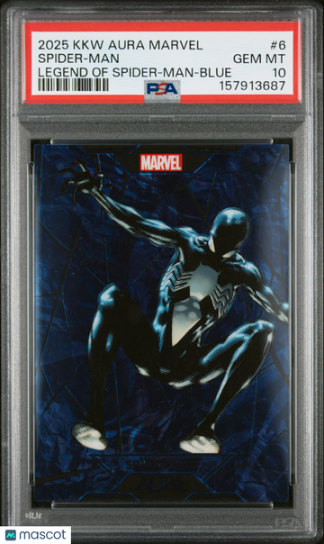 2025 Kakawow Aura Marvel The Legend Of Spider-Man Blue /95 #6 PSA 10