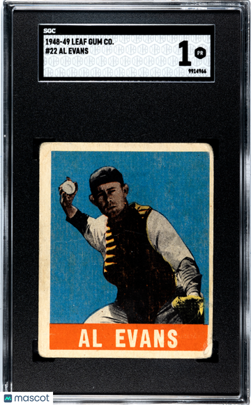 1948 Leaf Gum Co. Al Evans #22 SGC 1