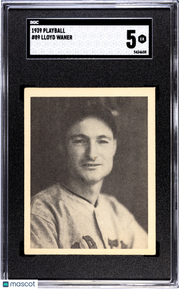 1939 Playball Lloyd Waner #89 SGC 5