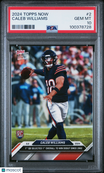 2024 Topps Now Caleb Williams #2 PSA 10