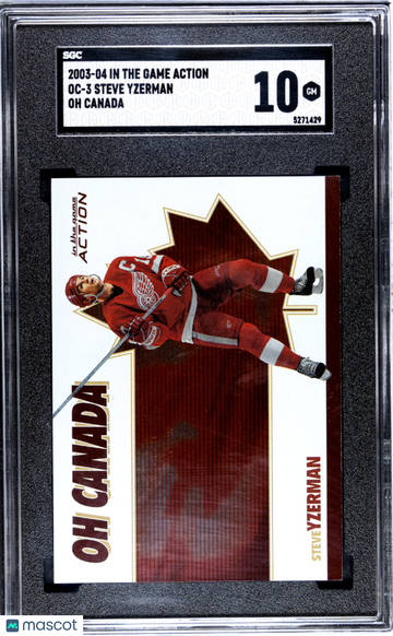 2003-04 In The Game Action Steve Yzerman #OC-3 Oh Canada SGC 10