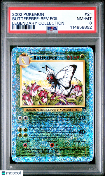 2002 Pokemon Legendary Collection Butterfree-Rev. Foil PSA 8 #21
