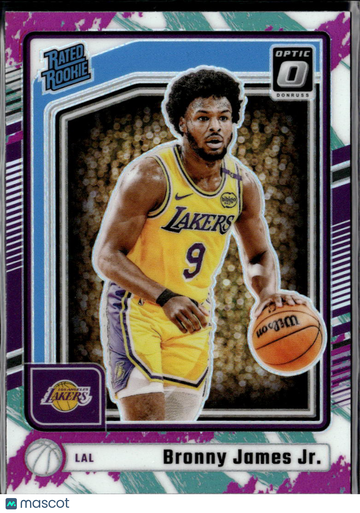 2025 Panini Donruss Optic Prizm Bronny James Jr. #282 Los Angeles Lakers Basketball Card