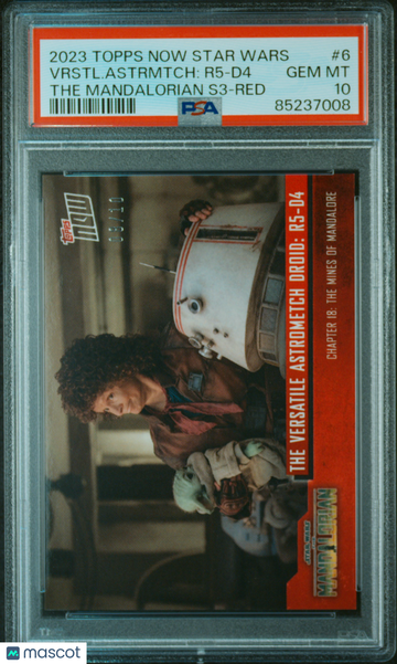 2023 Topps Now Star Wars The Mandalorian Season 3 Vrstl. Astrmtch: R5-D4 #6 PSA 10
