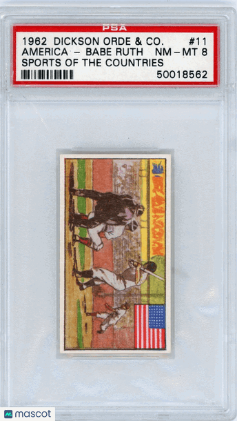 1962 Dickson Orde & Co Sports Of The Countries America #11 PSA 8