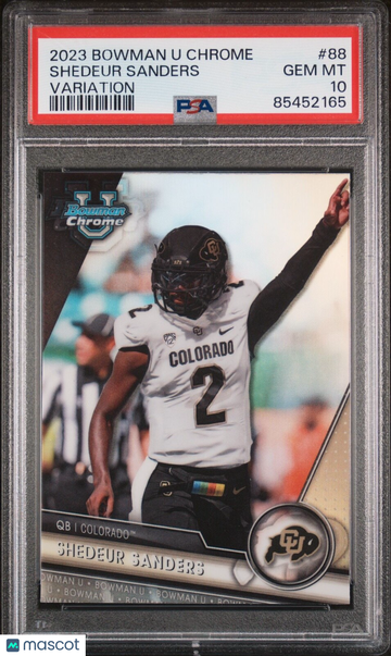 2023 Bowman Shedeur Sanders #88 Image Variations Rookie PSA 10