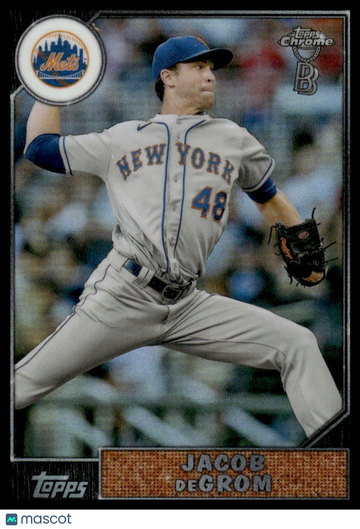 2022 Topps Chrome Ben Baller Edition Jacob deGrom #87BC-7 1987 Topps Baseball