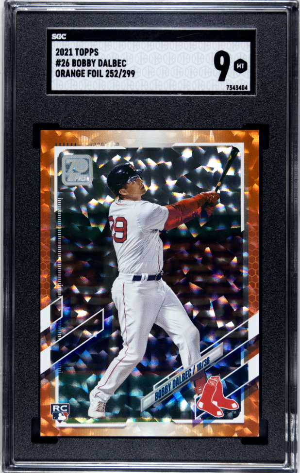 2021 Topps Bobby Dalbec #26 Orange Foil SGC 9