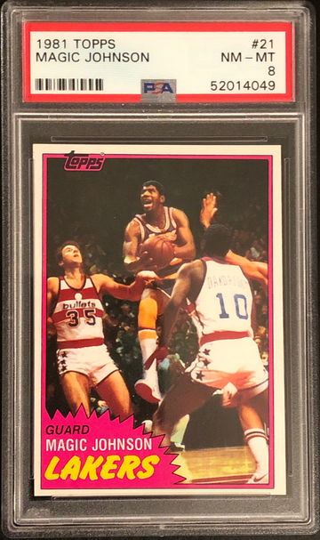 1981 Topps Magic Johnson 21 PSA 8