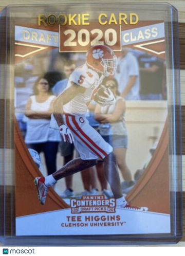 2020 Contenders Draft Picks Draft Class Tee Higgins #7 RC Bengals