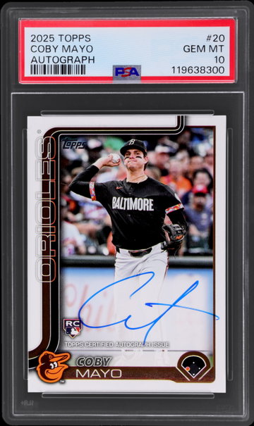 2025 Topps Coby Mayo Autograph PSA 10