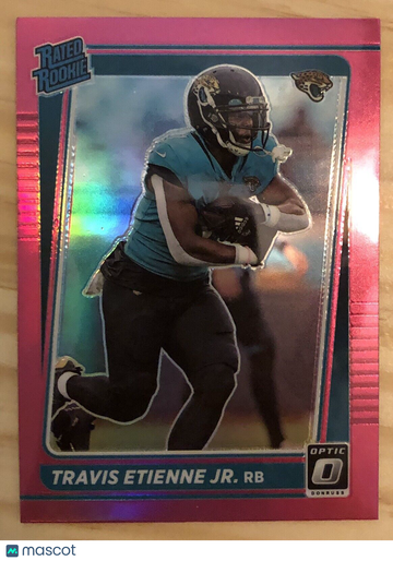 Travis Etienne 2021 Panini Donruss Optic Holo Pink Rated Rookie Jaguars RC 🏈