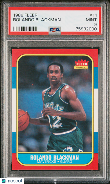 1986 Fleer Rolando Blackman #11 PSA 9