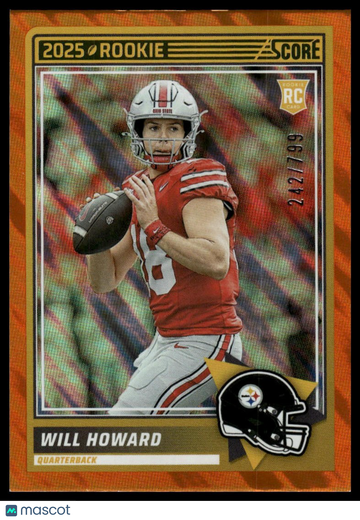 2025 Score Will Howard #3 Lava SN RC