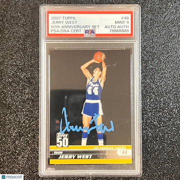 2007 Topps 50th Anniversary Set Jerry West #48 50th Anniversary Set PSA 9 Auto A