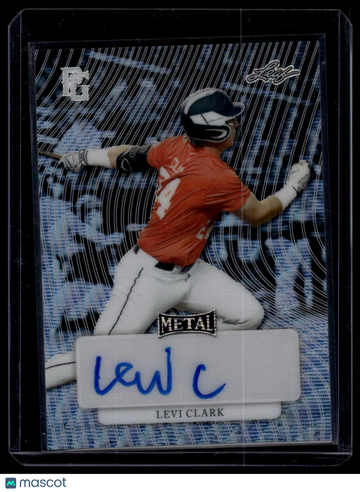 2023 Leaf Metal Perfect Game Marble Levi Clark #MA-LC2 Metal Auto Marble Blue SN AU