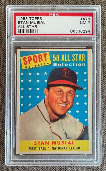 1958 Topps Stan Musial All Star #476 PSA 7 NM