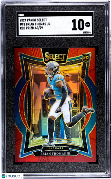 2024 Panini Select Brian Thomas JR. #91 Red Prizm SGC 10