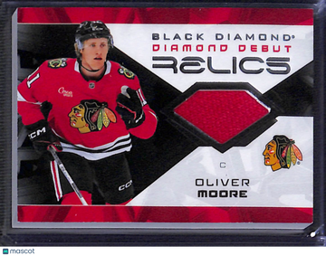 2025-26 Upper Deck Black Diamond Diamond Debut Relics Oliver Moore #DD-OM