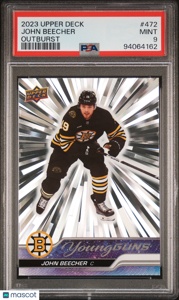 2023-24 Upper Deck John Beecher #472 Outburst PSA 9
