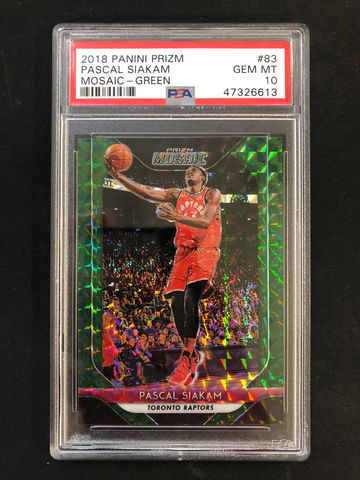 2018 Panini Prizm - Pascal Siakam - Mosaic Green Prizm PSA 10 Gem Mint