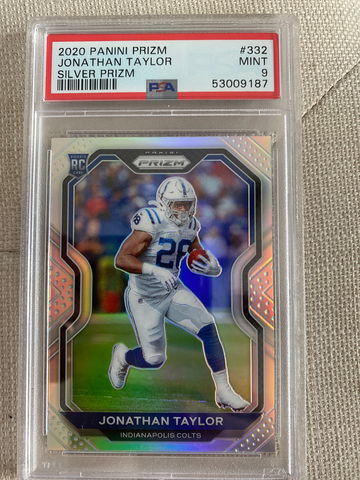 2020 Jonathan Taylor RC Silver Prizm PSA 9 #332