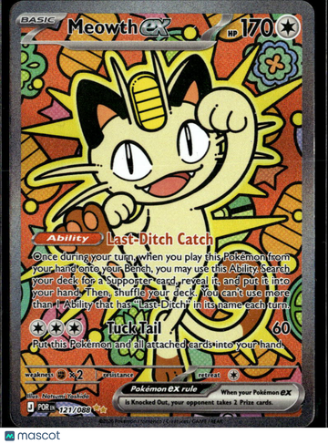 Meowth EX 2026 Mega Evolution – Ascended Heroes Etched Secret Rare SAR #121/88