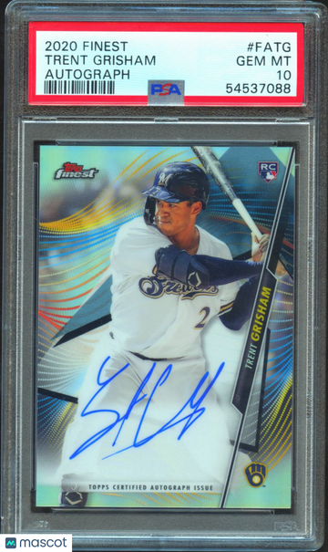2020 Finest Autographs Trent Grisham #FATG PSA 10