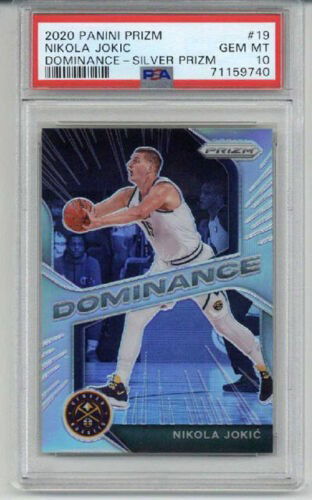 2020 PANINI PRIZM DOMINANCE SILVER PRIZM #19 NIKOLA JOKIC CARD PSA 10