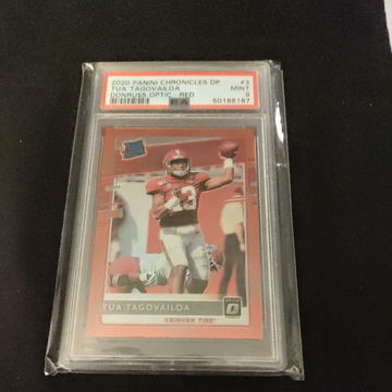 2020 chronicles donruss optic red PSA 9 tua tagovailoa