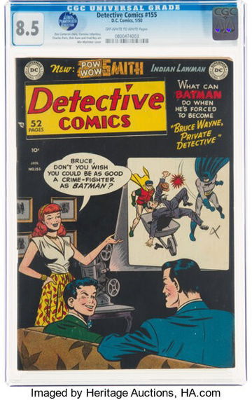 DETECTIVE COMICS #155 * DC * 1950 * ALFRED PENNYWORTH COLLECTION! * CGC 8.5 * OFF WHITE TO WHITE * 3RD HIGHEST