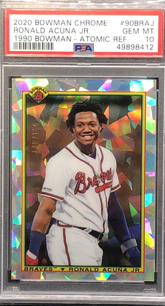 Ronald Acuna Jr. 2020 Bowman 1990 Bowman Atomic refractor/199 PSA 10