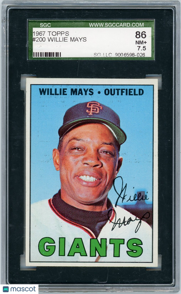 1967 Topps Willie Mays #200 SGC 7.5