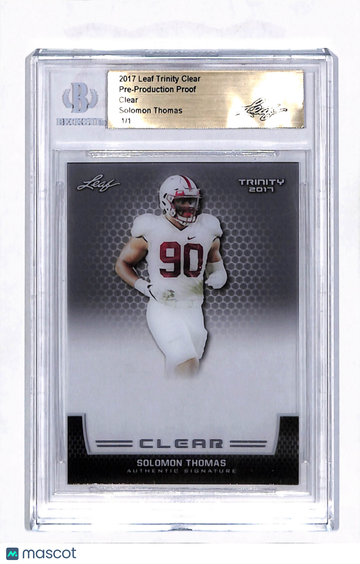 2017 Leaf Trinity Clear Solomon Thomas 1/1 Pre-Production Proof