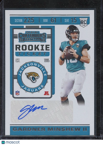 2019 Gardner Minshew II #186 Rookie Panini Authentic