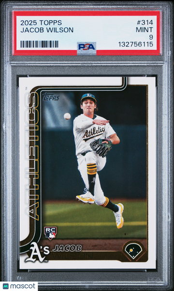 2025 Topps Jacob Wilson #314 Rookie PSA 9