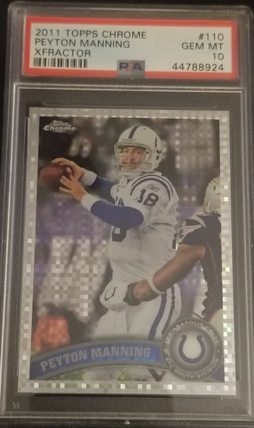 2011 Topps Chrome Peyton Manning #110 Xfractor PSA 10
